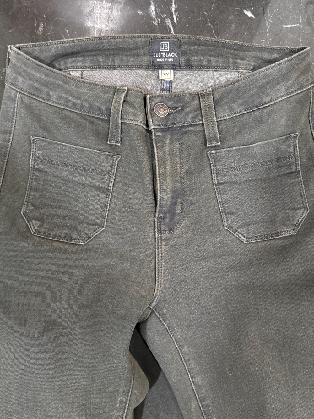 Just Black Women Faded Charcoal fitted Flare
 Jeans